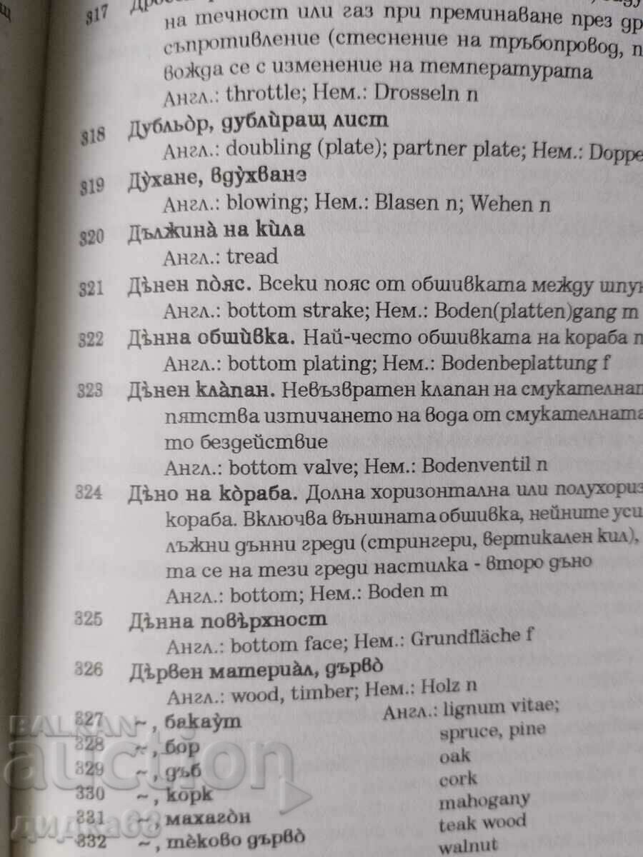 Delivery of Bulgarian-English-German dictionary of marine terms Delivery of Bulgarian-English-German dictionary of marine terms