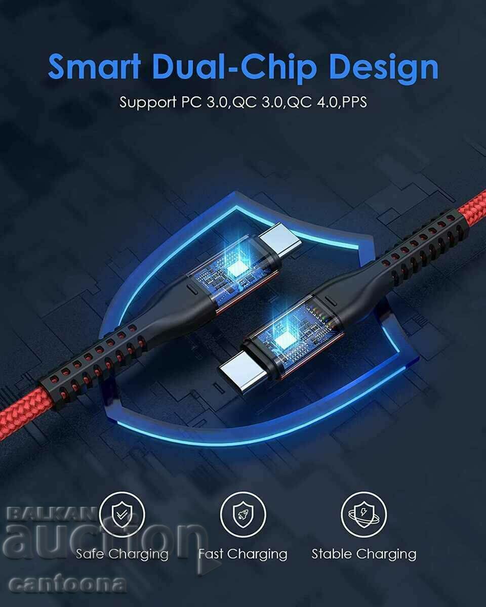 Auction  LENTION USB C - USB C cable, 100W 20V/5A PD cable, with chip