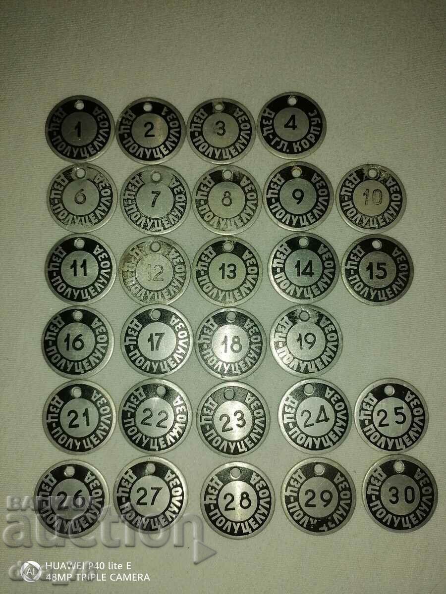 Auction Tokens, Birki old aluminum Auction Tokens, Birki old aluminum