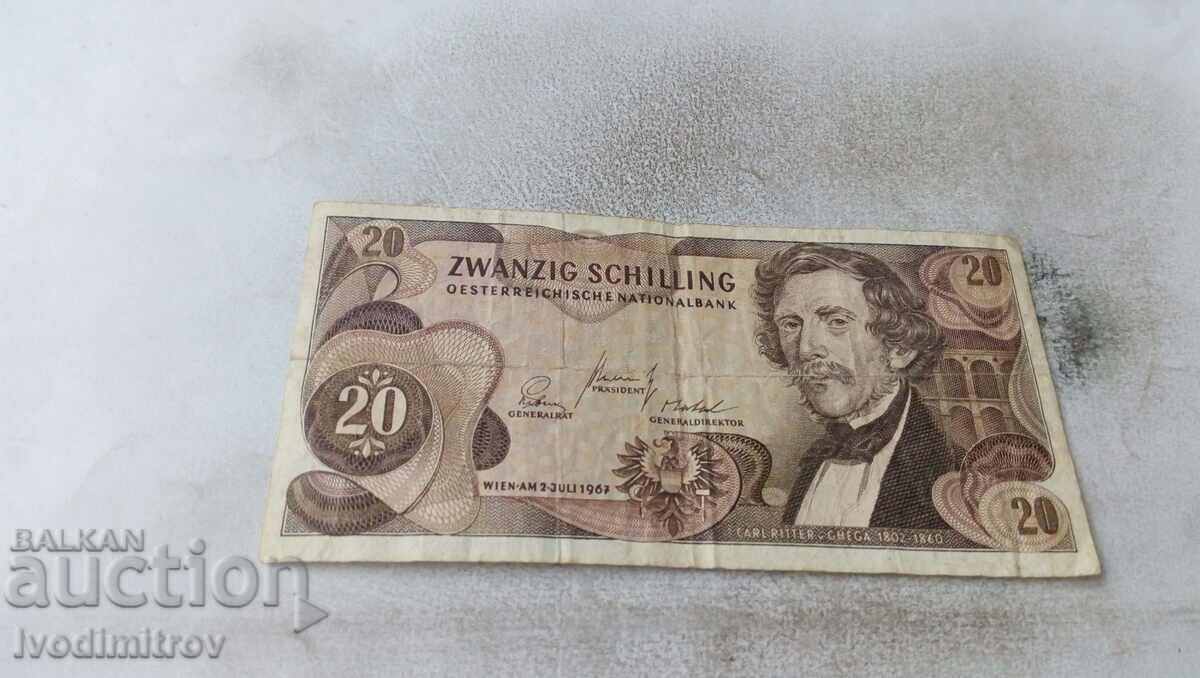 Austria 20 shilling 1967