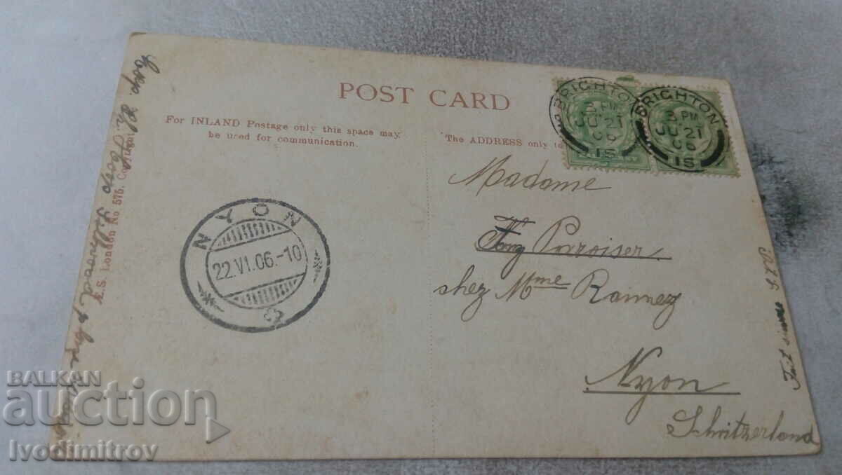 Пощенска картичка Brighton The Front 1906 с цена 3.45 лв. | € 1.76 Пощенска картичка Brighton The Front 1906 с цена 3.45 лв. | € 1.76