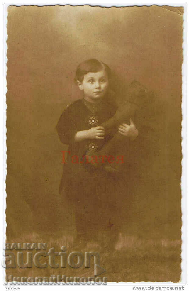 1919 ΠΑΛΙΑ ΦΩΤΟΓΡΑΦΙΑ ΒΙΕΝΝΗ ΚΟΡΙΤΣΙ ΜΕ ΑΡΚΟΥΔΙ G005