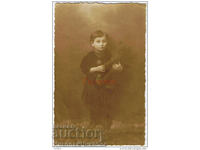 1919 OLD PHOTO VIENNA GIRL WITH TEDDY BEAR G005