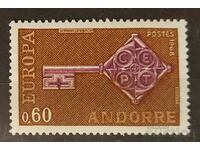 French Andorra 1968 Europe CEPT MNH