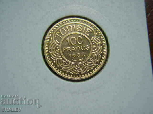 Licitație 100 de franci 1932 Tunisia - AU/Unc (aur)