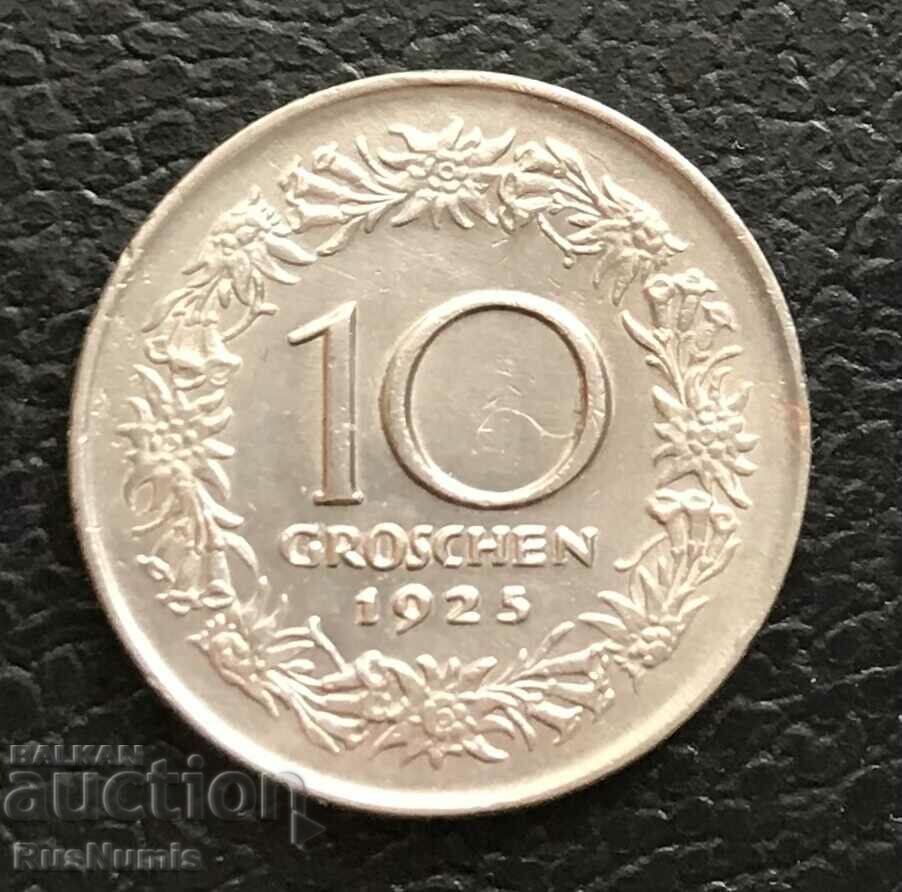 Австрия. 10 гроша 1925 г.