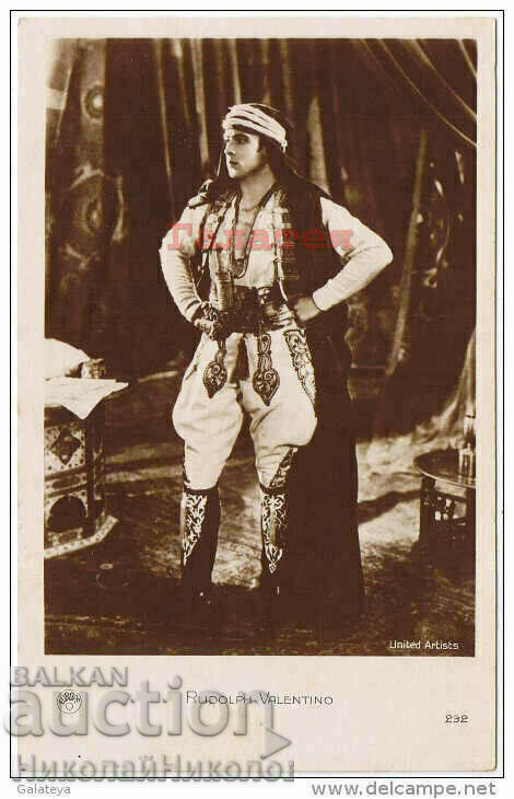 OLD CARD FILM ACTOR ARTIST RUDOLPH VALENTINO G013 OLD CARD FILM ACTOR ARTIST RUDOLPH VALENTINO G013