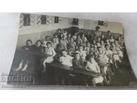 Photo Varna Students from the 2nd grade and a teacher in a classroom 1935