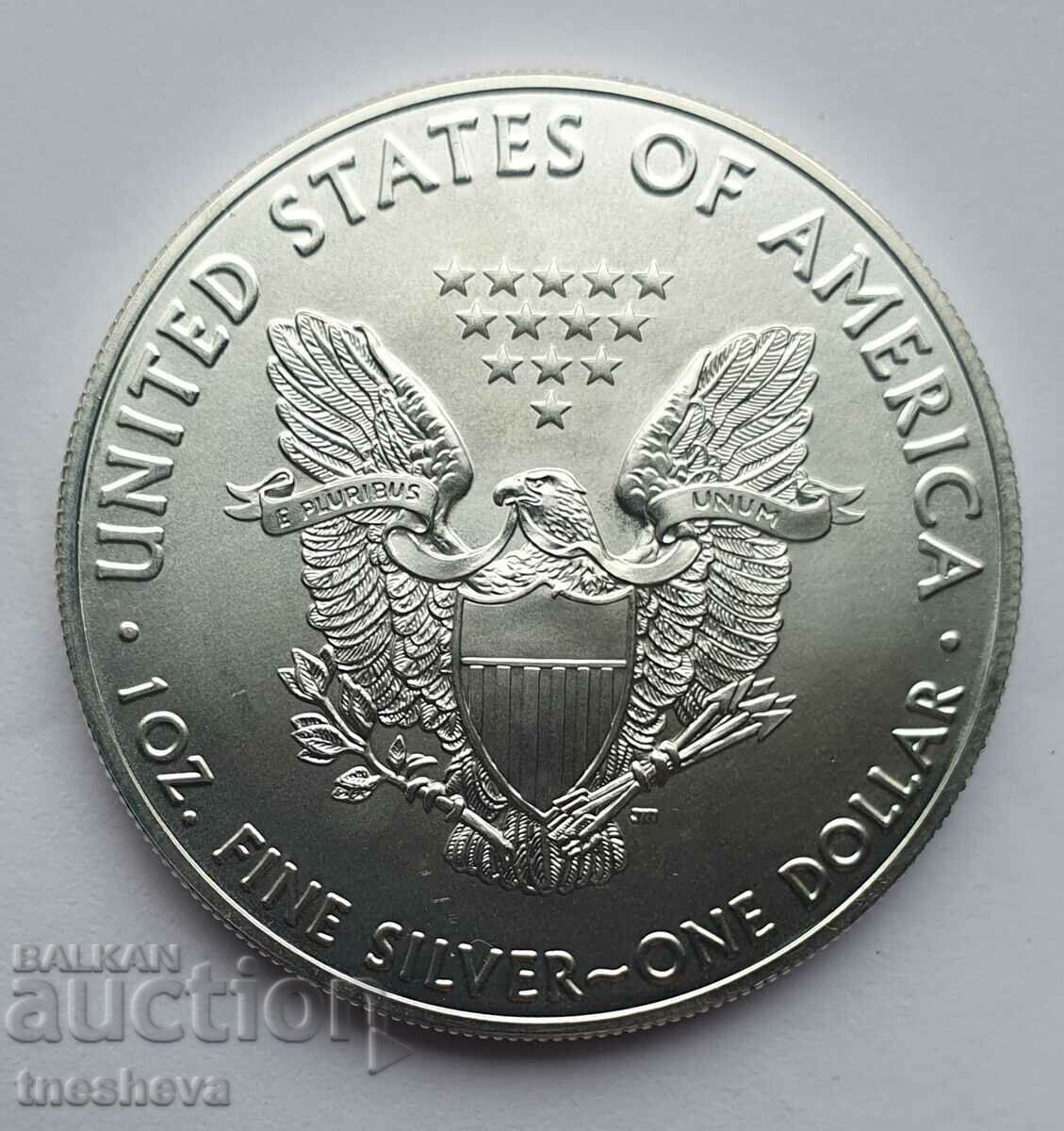 SILVER 1 oz 2018 AMERICAN EAGLE νέο νόμισμα-