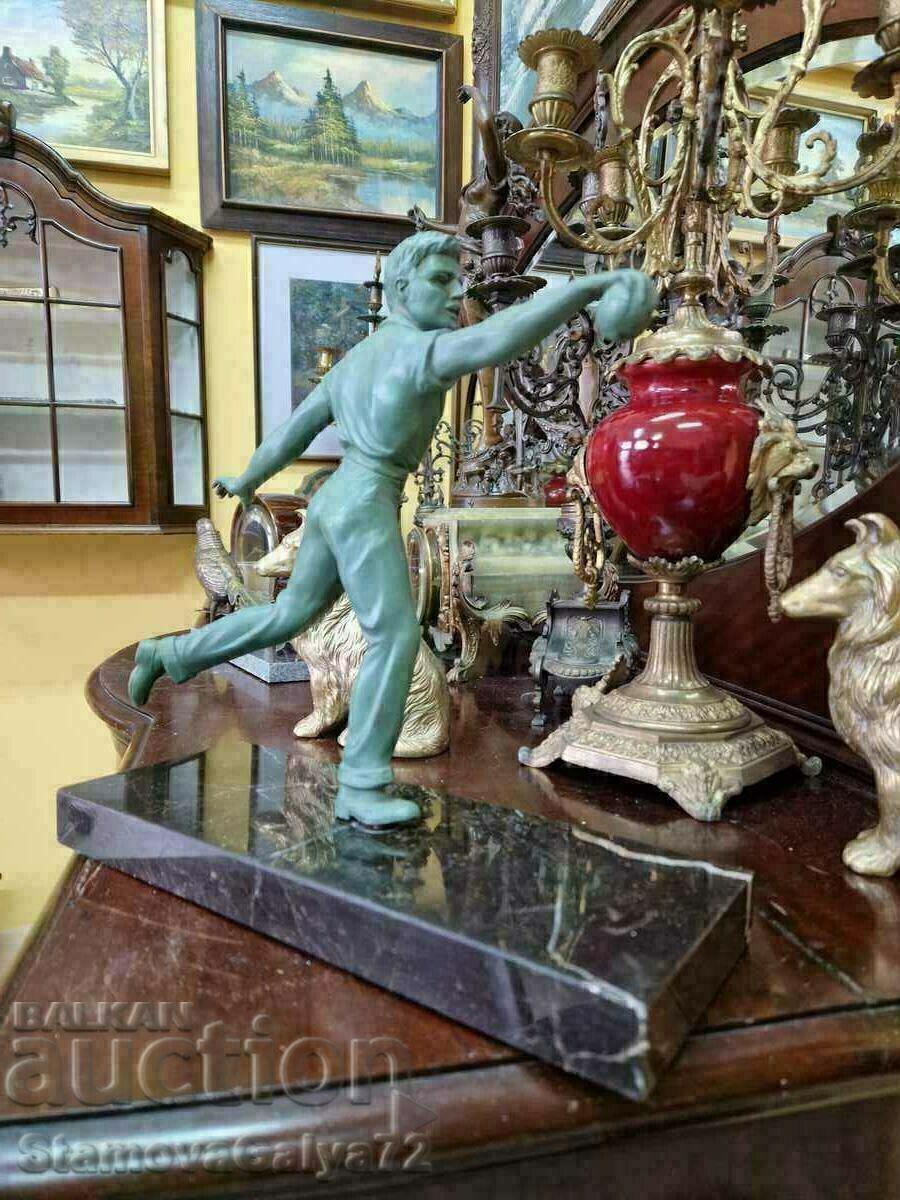 Страхотна антикварна френска фигура статуетка - 6 Страхотна антикварна френска фигура статуетка - 6