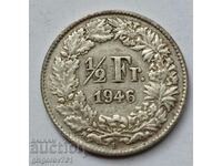1/2 Franc Argint Elveția 1946 B - Monedă de argint #32