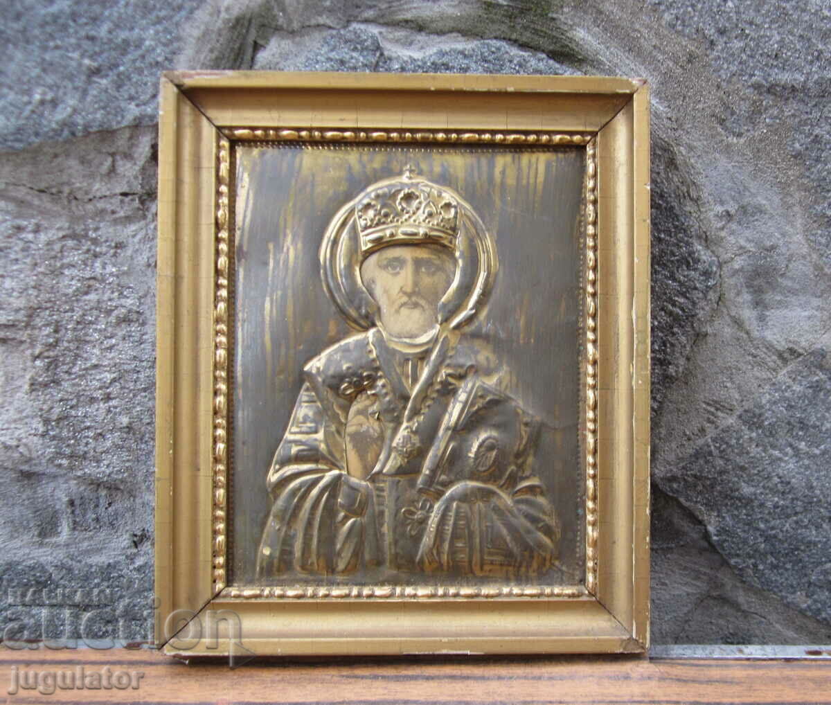 Auction Saint Nicholas the Wonderworker old Bulgarian home icon Auction Saint Nicholas the Wonderworker old Bulgarian home icon