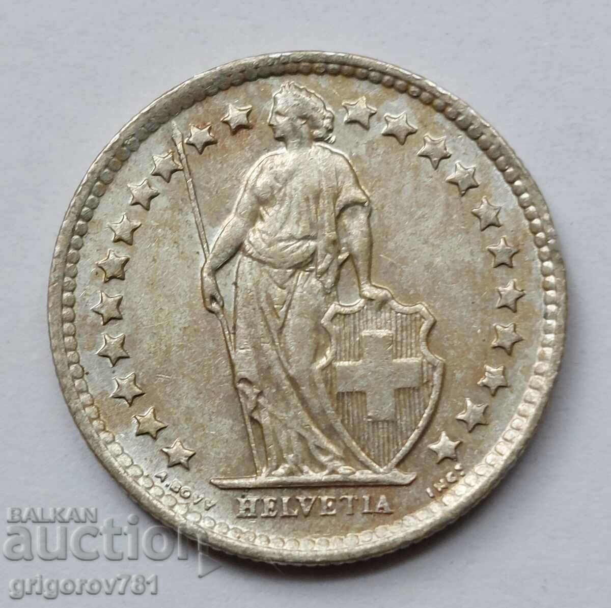 1/2 франк сребро Швейцария 1963 B - сребърна монета #37 с цена € 3.83 | 7.49 лв.