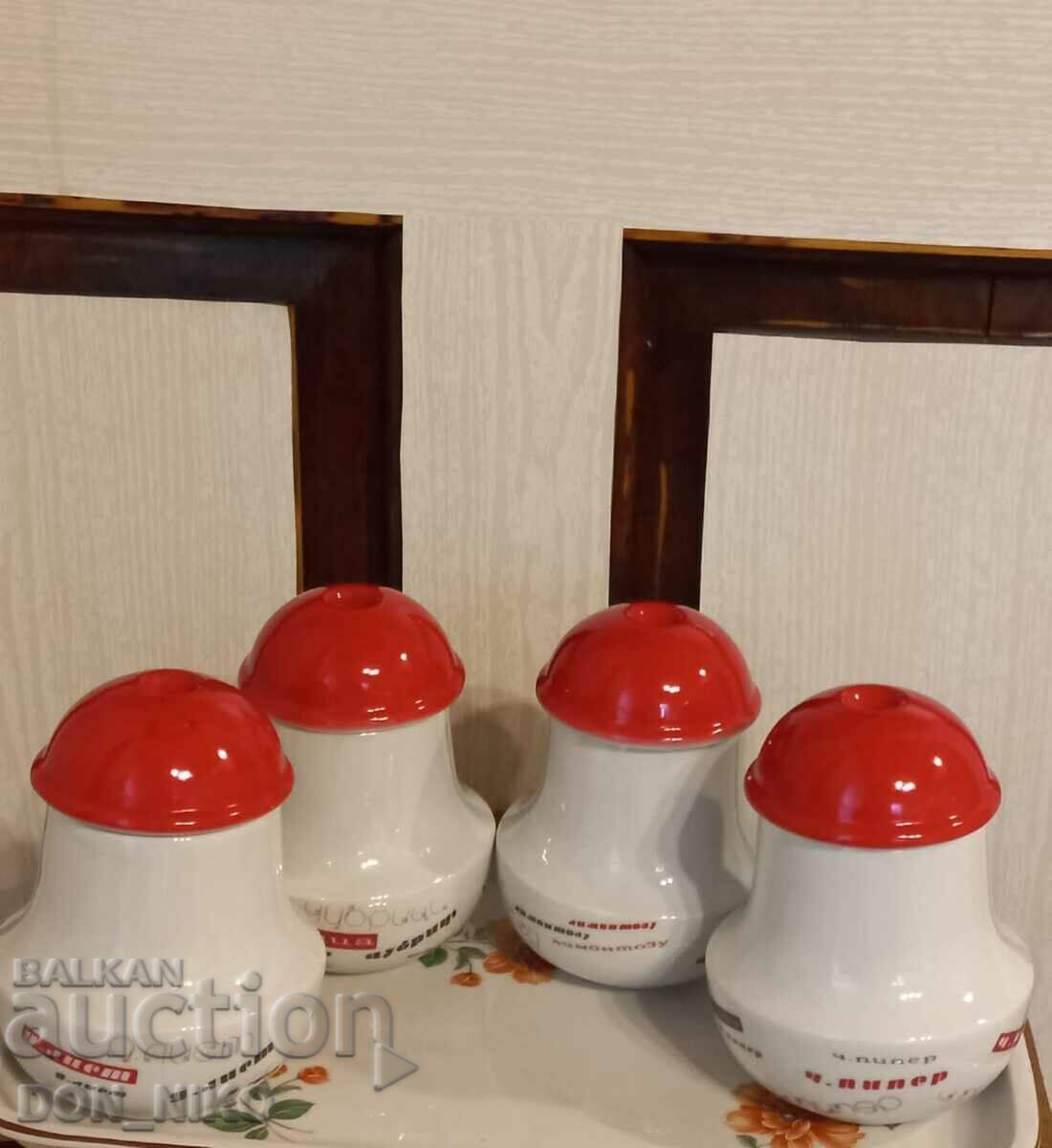 Porcelain Spice Jars with price 125.00 BGN | € 63.91 Porcelain Spice Jars with price 125.00 BGN | € 63.91