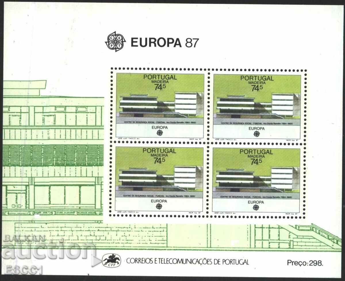 Clean block Europe SEP 1987 from Portugal - Madeira