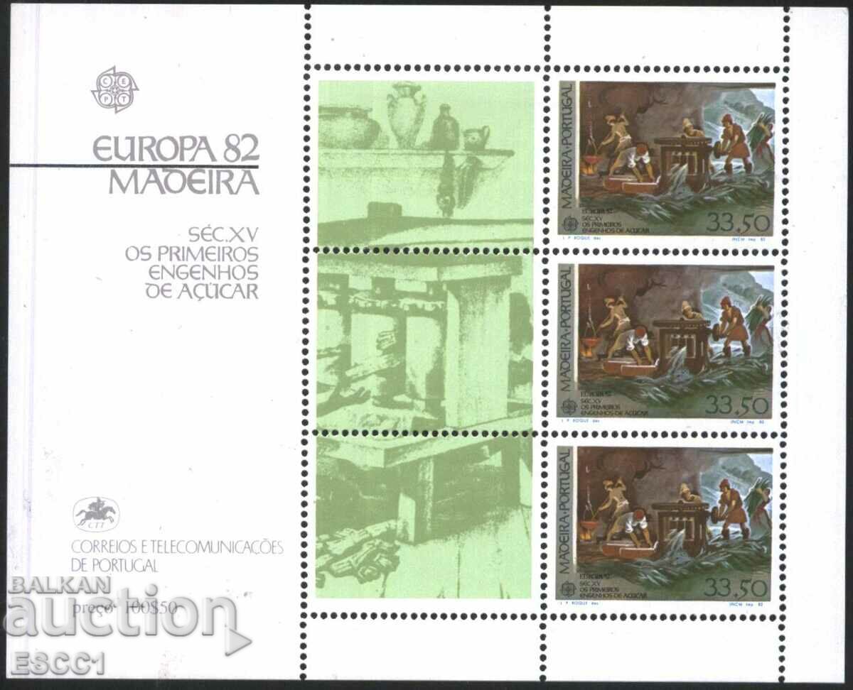 Bloc curat Europa SEP 1982 din Portugalia - Madeira