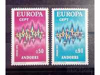 French Andorra 1972 Europe CEPT 18 € MNH