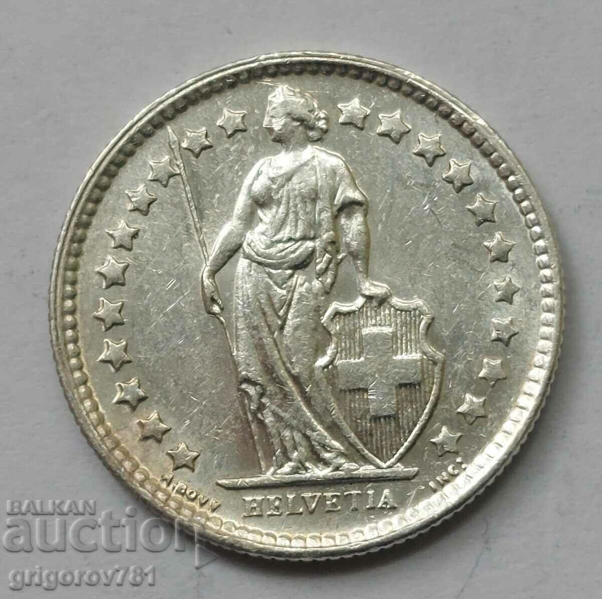 1/2 франк сребро Швейцария 1960 B - сребърна монета #92 с цена 7.50 лв. | € 3.83