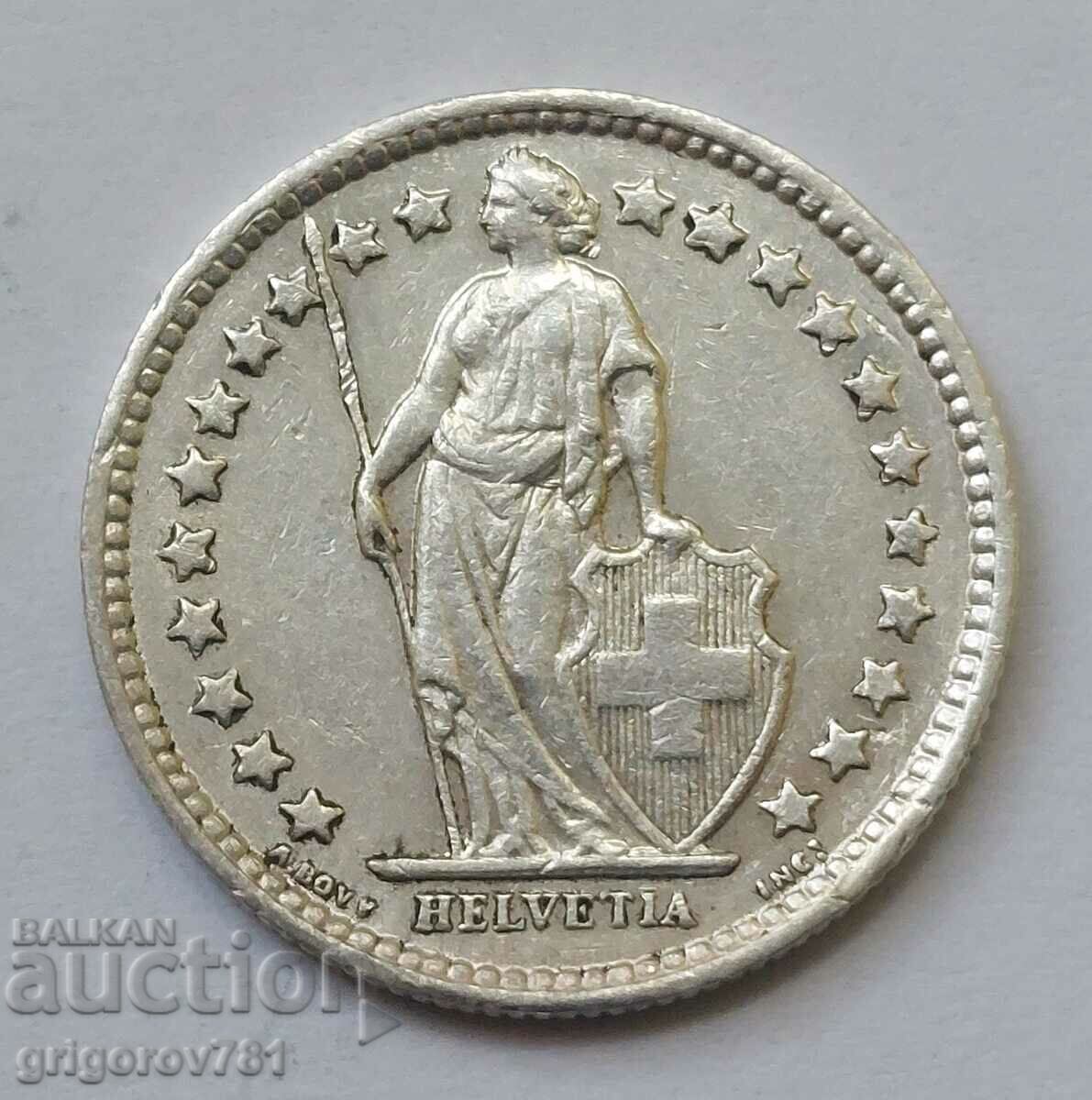 Ασημένιο φράγκο 1/2 Ελβετία 1961 Β - Ασημένιο νόμισμα #95 με τιμή € 3.83 | 7.49 BGN