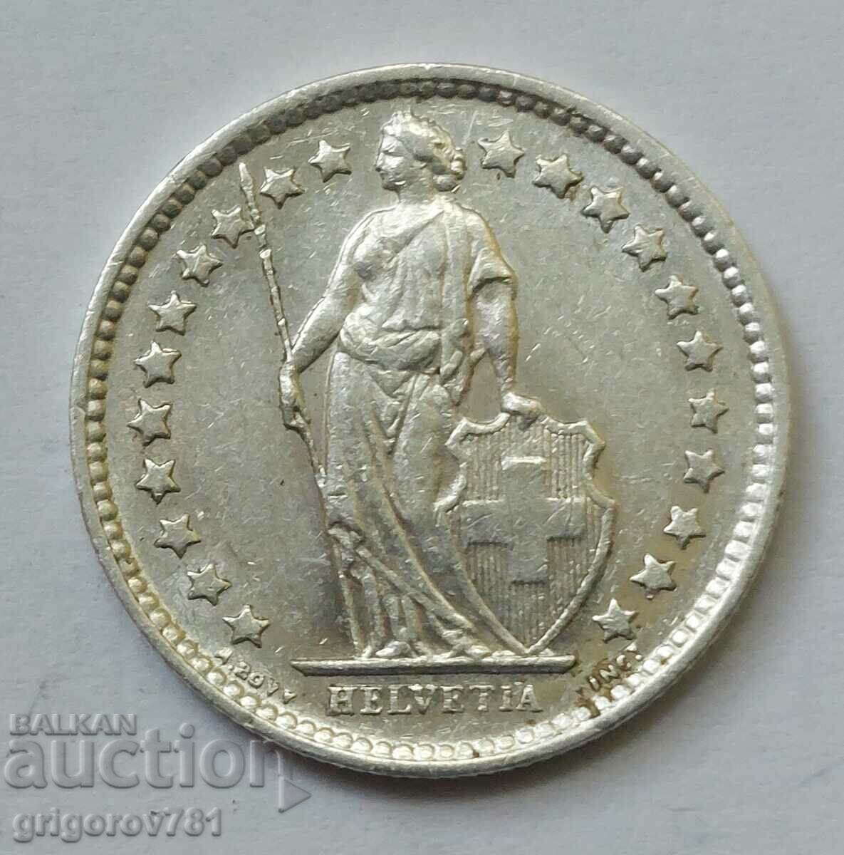 1/2 Franc Argint Elveția 1962 B - Monedă de argint #96 cu preț € 3.83 | 7.49 BGN
