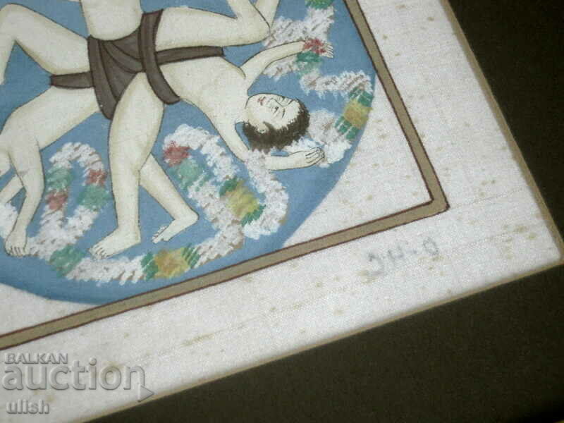 Δημοπρασία Τριπλό πλαίσιο ακουαρέλας Δημοπρασία Τριπλό πλαίσιο ακουαρέλας