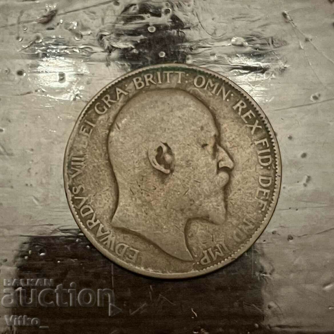 1 Penny 1907 Edward al VII-lea Marea Britanie