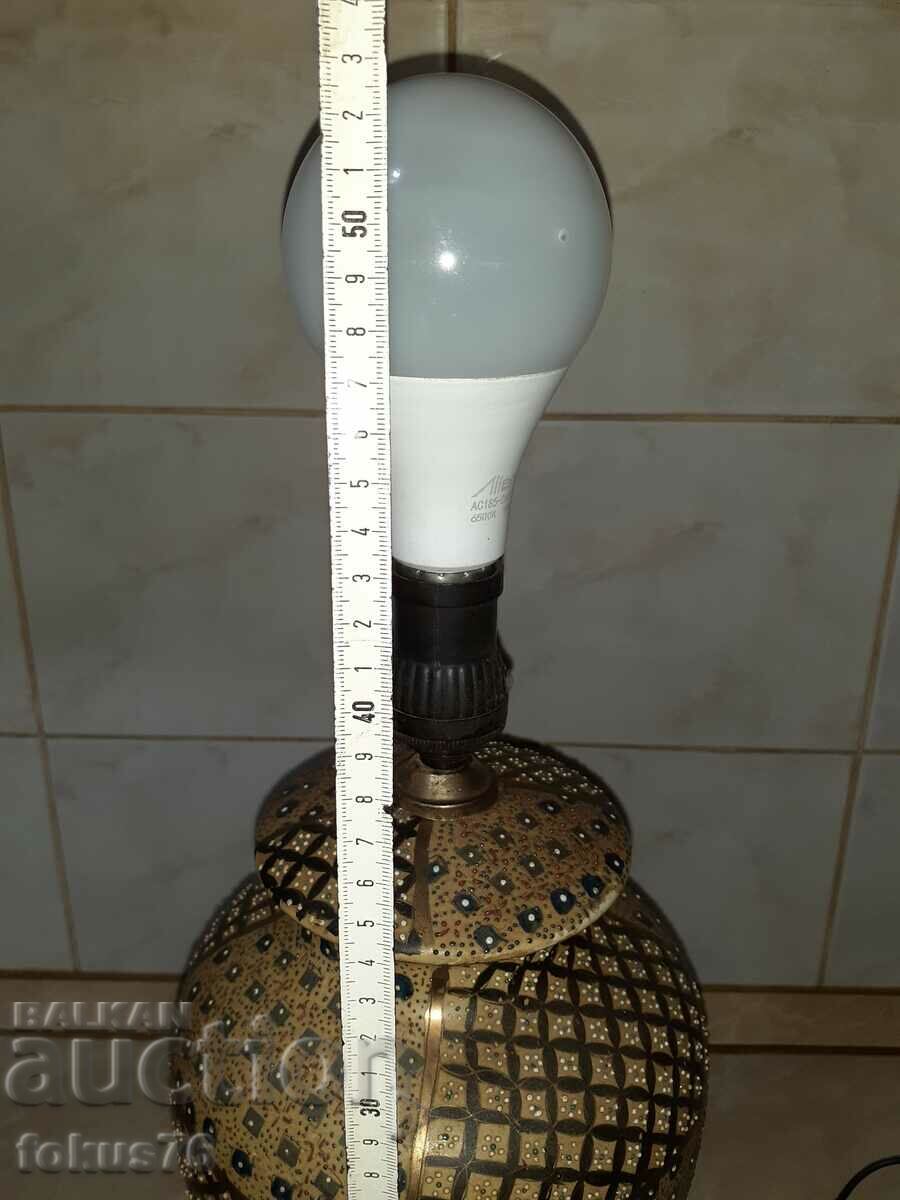 Great old satsuma porcelain china large lamp - 7