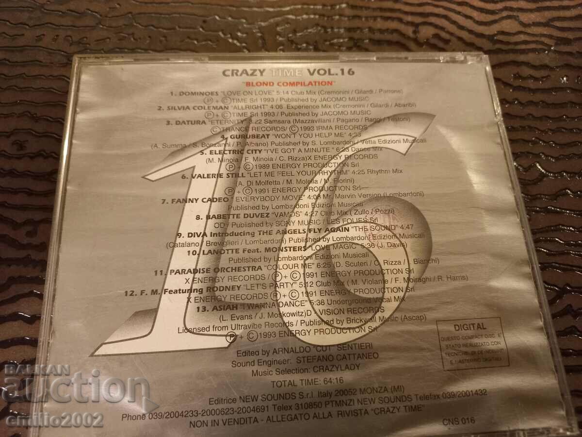 Δημοπρασία CD ήχου Crazy time Dance hit Δημοπρασία CD ήχου Crazy time Dance hit