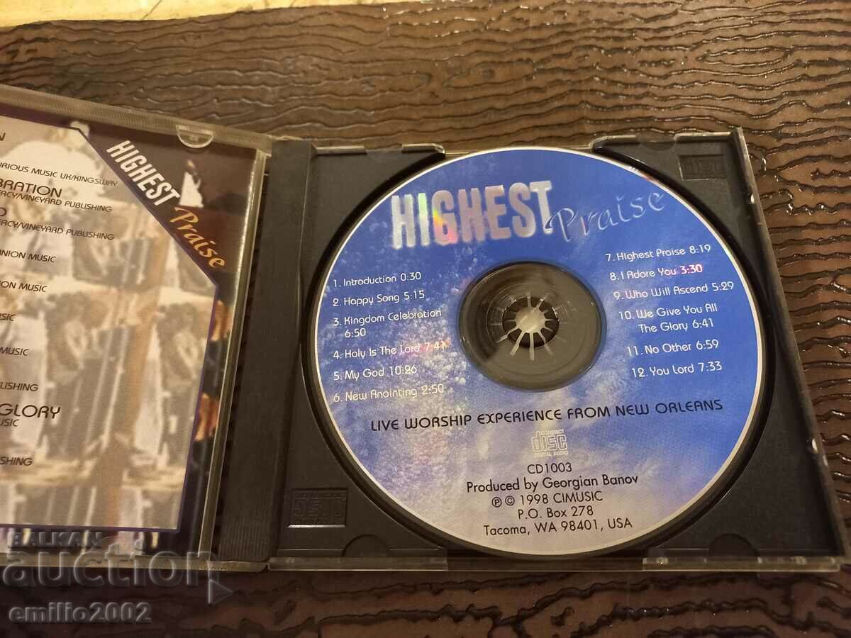 Audio CD Highest praise with price 2.99 BGN | € 1.53 Audio CD Highest praise with price 2.99 BGN | € 1.53