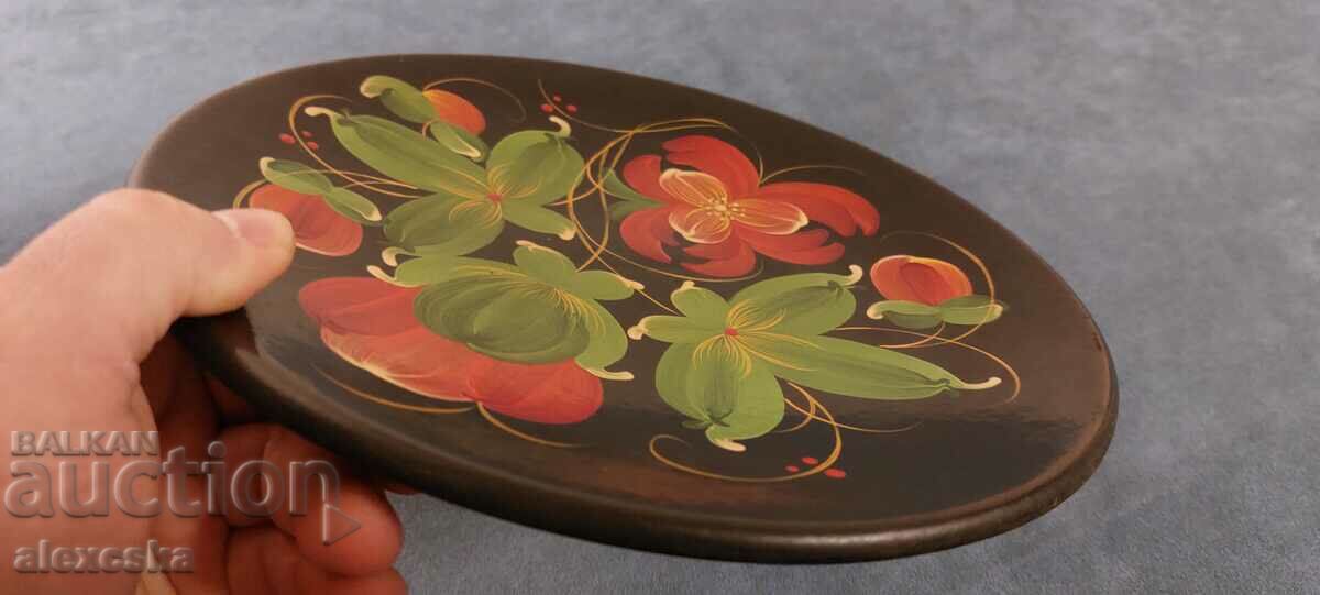 Livrarea Farfurie din lemn pictata