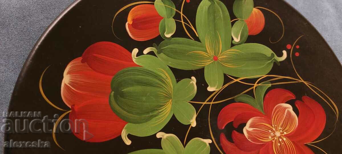 Farfurie din lemn pictata - 5