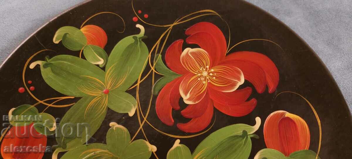 Farfurie din lemn pictata - 7