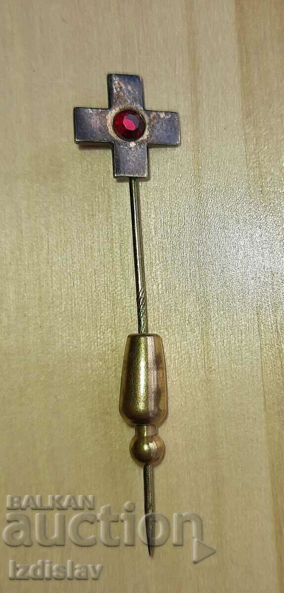 Medalie originală germană pentru donarea de sânge, ac de aur WW1-WW2 Medalie originală germană pentru donarea de sânge, ac de aur WW1-WW2