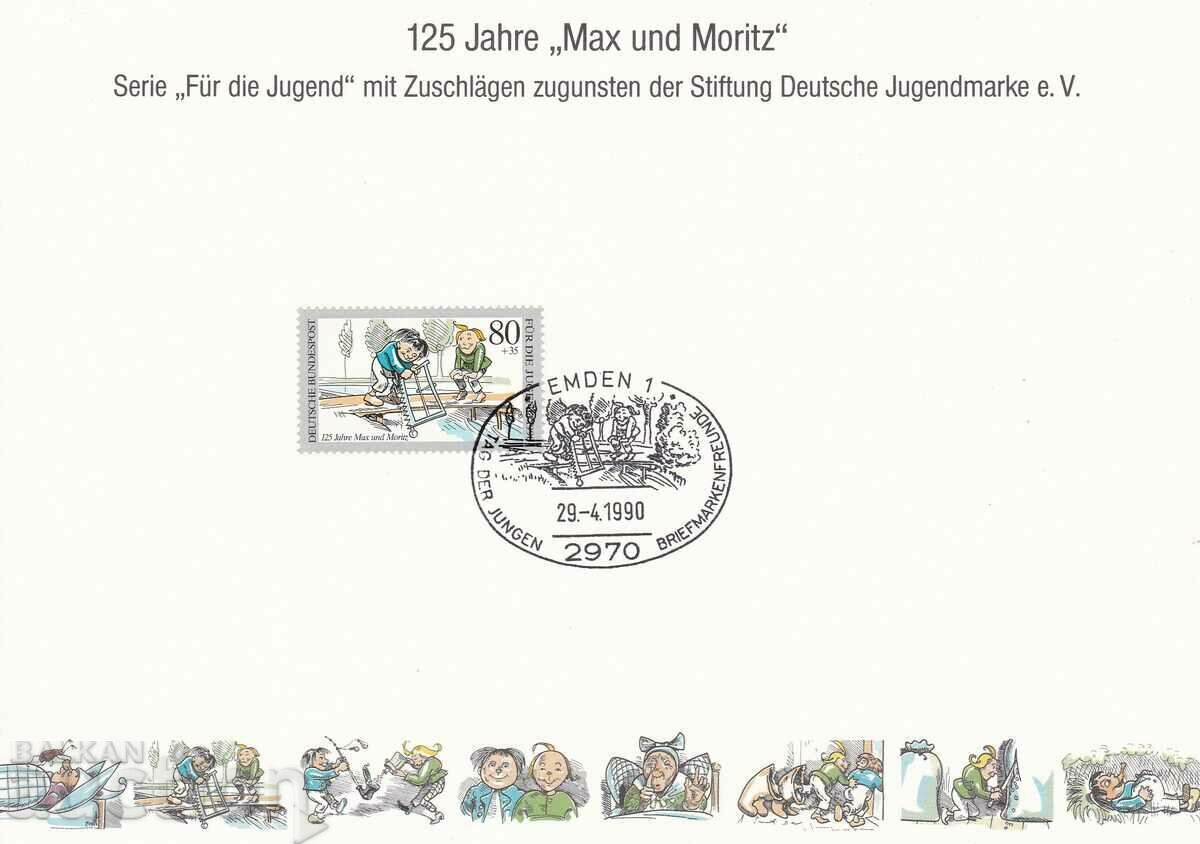 RSI Germany 1990 125 years Max and Moritz 4 pcs. with price 3.50 BGN | € 1.79