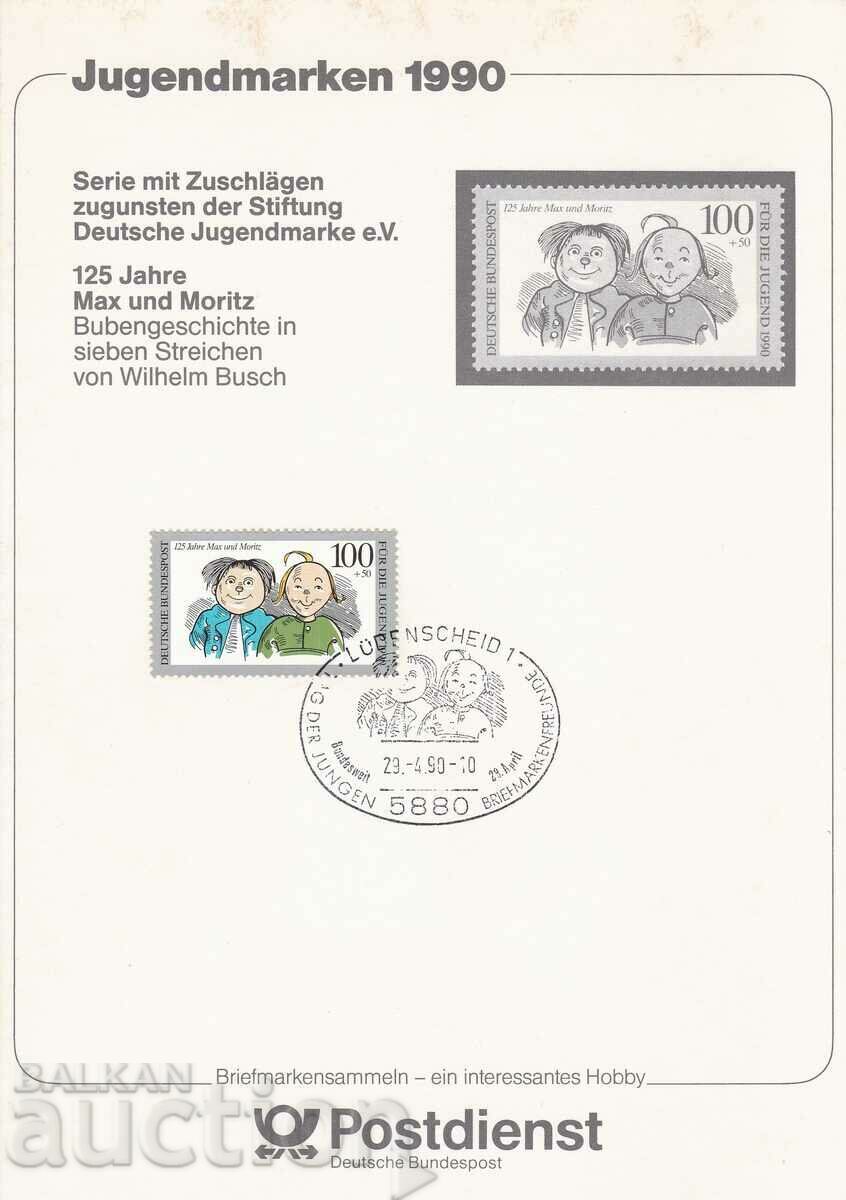 Auction  RSI Germany 1990 125 years Max and Moritz 4 pcs.