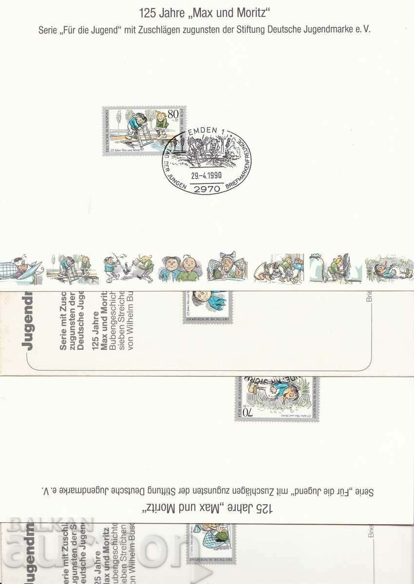 RSI Germania 1990 125 ani Max si Moritz 4 buc.