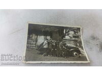 Photo Dupnitsa Soldiers and civilians next to a vintage car