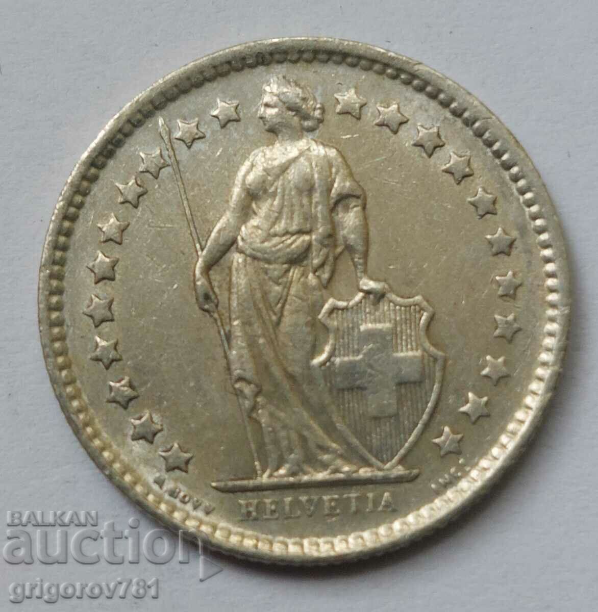 1/2 Franc Argint Elveția 1962 B - Monedă de argint #162 cu preț € 3.83 | 7.49 BGN