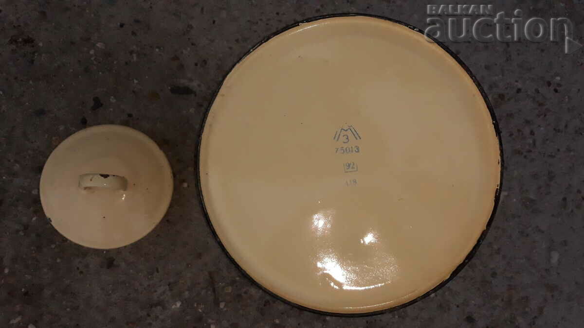 large enamel cream teapot retro vintage - 6 large enamel cream teapot retro vintage - 6