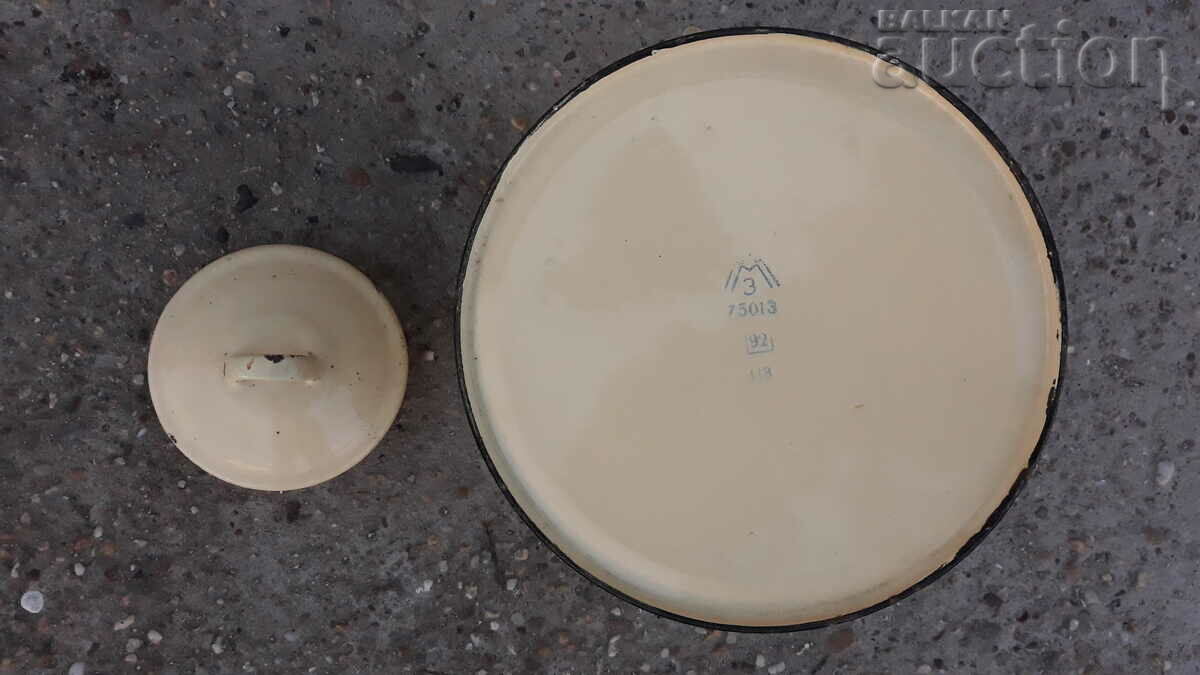 large enamel cream teapot retro vintage - 7 large enamel cream teapot retro vintage - 7