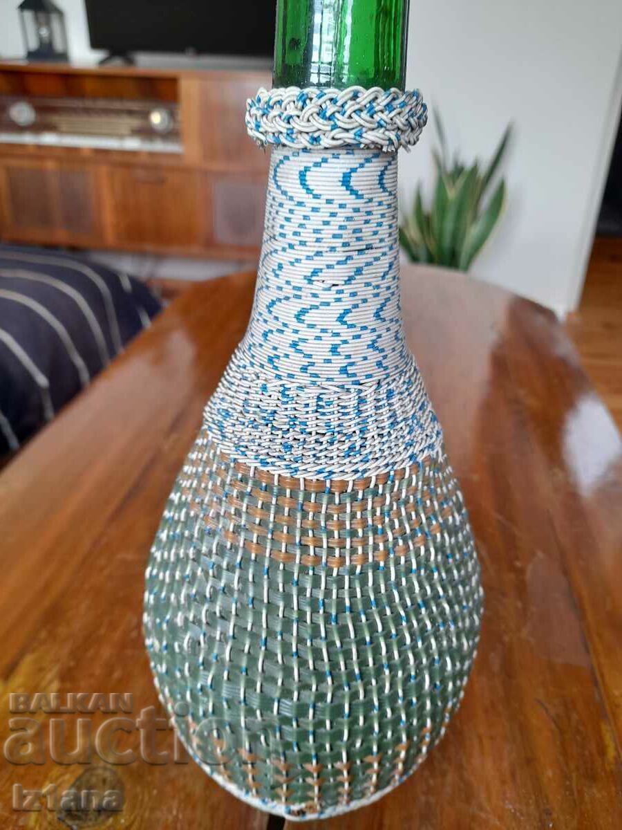 Old wicker bottle, bottle with price 22.00 BGN | € 11.25