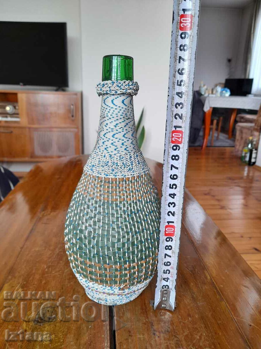 Auction  Old wicker bottle, bottle