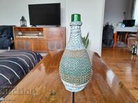 Old wicker bottle, bottle