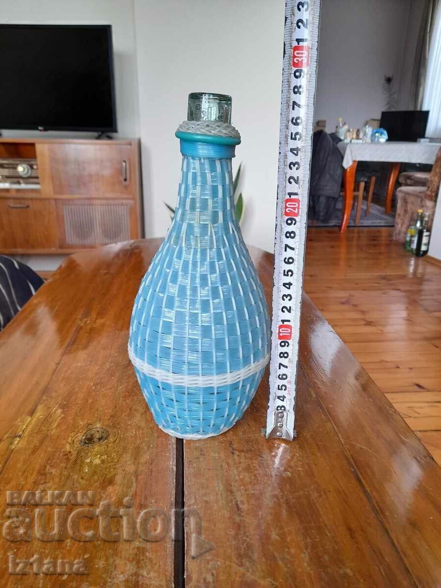 Old woven demijohn with price 22.00 BGN | € 11.25 Old woven demijohn with price 22.00 BGN | € 11.25