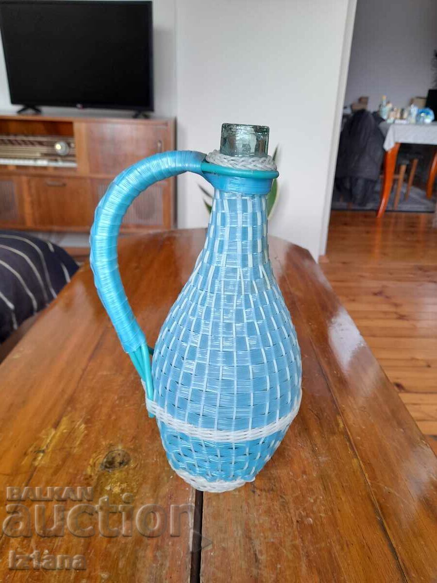 Auction Old woven demijohn Auction Old woven demijohn