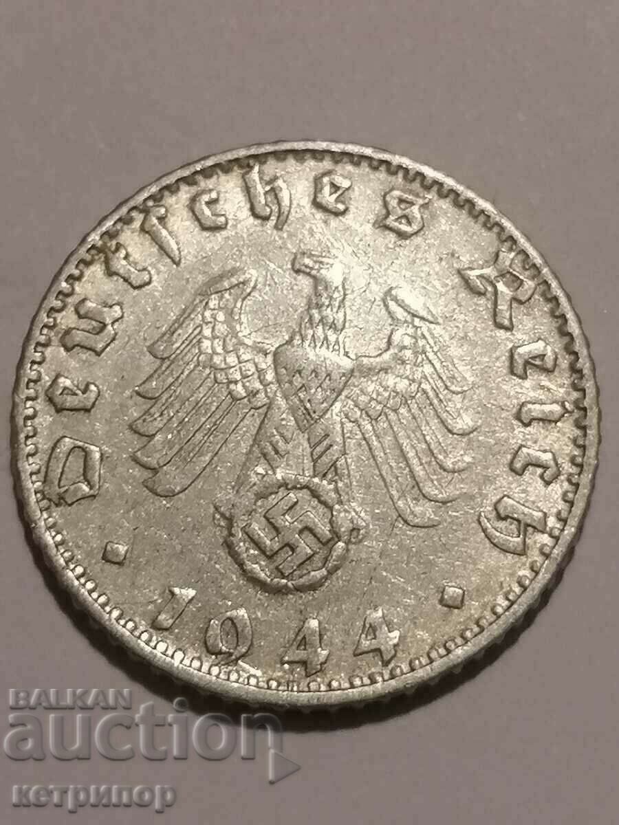 50 Pfennig 1944 G Karlsruhe Germany extremely rare. with price 249.00 BGN | € 127.31 50 Pfennig 1944 G Karlsruhe Germany extremely rare. with price 249.00 BGN | € 127.31
