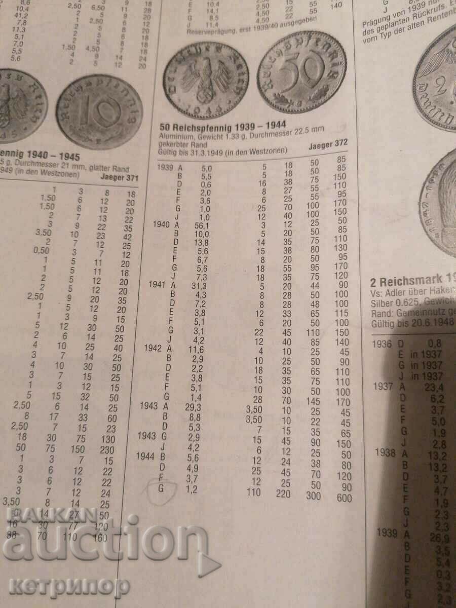 Auction 50 Pfennig 1944 G Karlsruhe Germany extremely rare. Auction 50 Pfennig 1944 G Karlsruhe Germany extremely rare.