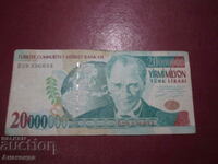 20000000 лири Турция - 2001 год