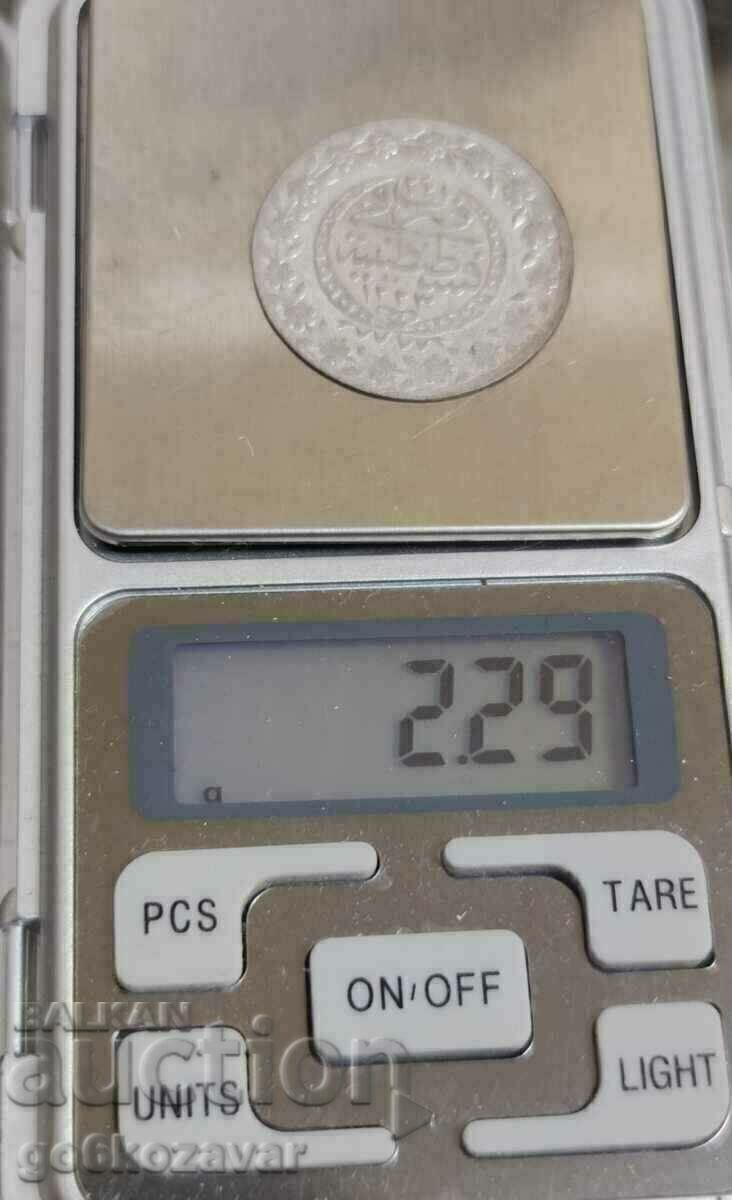 Δημοπρασία Ottoman Empire 1 Kurush 1223-1808 Ασημένια φιγούρα 24 R