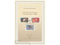 Ersttagsblatt Germany Bonn 1988 Sport No. 6